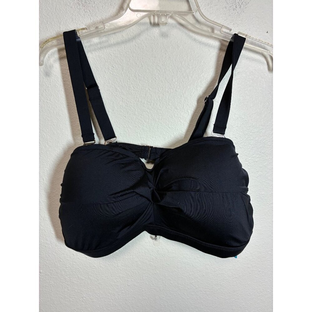 NWT Younique Padded Swimsuit Bikini Top Beach Summer Vacation Black Size 22W